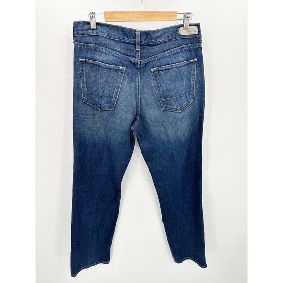 Nautica Relaxed Fit Straight Leg Dark Wash Blue Denim Jeans Men's Size 33 x 30 - Picture 2 of 7